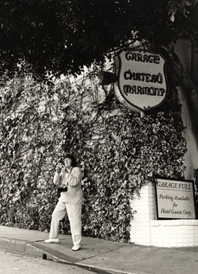 June Newton at the Chateau Marmont
